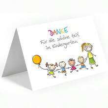 1 Stück deutsche Schultüten-Grußkarte mit Umschlag (12cm*17cm), deutsche Dank- und Ermutigungskarte für Lehrer, deutsche Version