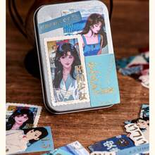 30 Stück japanischer Stil Anime Mädchen Aufkleber, Retro Mädchen Aufkleber für Mobiltelefone, Deko-Aufkleber, hochwertige wasserfeste Vinyl-Aufkleber für Scrapbooking, Tagebücher und Laptops - dekorative Sammelalbum-Utensilien für Erwachsene, Schulbedarf, Rückkehr zur Schule