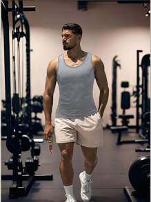 Herren ärmelloses Fitness-Workout Tank Top, Basisschicht Kurzarm T-Shirt, Kompressionsshirt