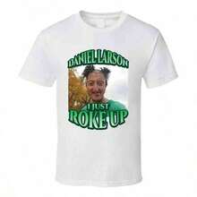 Funny Meme Graphic Tee Men's Street Style Cotton Crewneck Casual Short Sleeve Shirt - 白色 - 查看 1