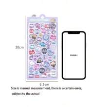 1pc/4pcs Creative Cartoon 3D Embossed Stickers - Cute Small Animals, Mobile Phone Decoration Stickers, Gem Crystal Diamond Children Decorative Stickers, 3D Embossed Cute Stickers [Randomly Assorted, Color Difference]