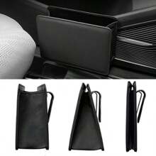 Car Trash Can,  Leather Vehicle Trash Bin Car Dustbin Garbage Organizer Holder With 30 Pcs Trash Bags,  Foldable Hanging Mini Cars Storage Bag Container For Auto,  SUV (Black)