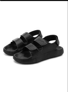 Men's Fashion Casual Sandals, Summer Shoes, Beach Outdoor Slip-On With Adjustable Heel Strap, Thick Sole, Open Toe, Breathable