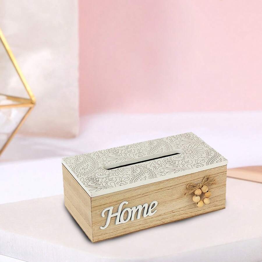 Tissue Box & Rack - Beige - View 1