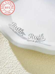 925 Silver Customized Fashion Earrings, Simple And Classic Design, Perfect For Daily Wear And Holiday, Birthday, Valentine's Day, Christmas, Mother's Day, Wedding Anniversary, Thanksgiving Day Gift Giving