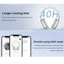 Bluetooth Headphone, Adjustable Wireless Headset For Phone / Computer, Sliver