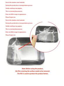 Juego de 2 bandejas de hornear cuadradas de acero inoxidable con tapa, aptas para preparar comidas y picnics al aire libre, fiambreras, contenedores de alimentos portátiles con tapa hermética y a prueba de fugas. Adecuado para aulas, universidades, oficinas, campamentos y picnics, organizadores y almacenamiento de cocina, accesorios de cocina, regalos de Navidad