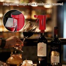 Redsack Digital Automatic Shot And Wine Dispenser Type C Rechargeable With Decanter, Electric Alcohol Liquor Whiskey Soju Drink Dispenser - Red - View 5