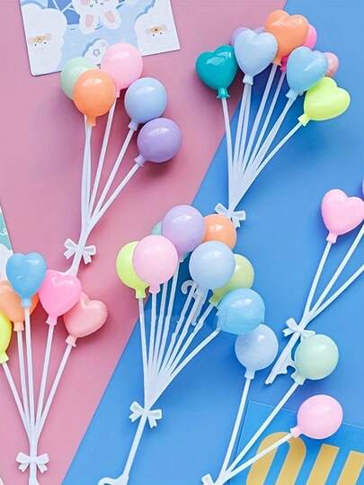 8/5/3 件/束光泽球形蛋糕装饰，迷你仿真气球金属蛋糕装饰，生日蛋糕插件装饰，婚礼派对礼品，主题派对用品装饰，适用于装饰节日派对和生日派对蛋糕