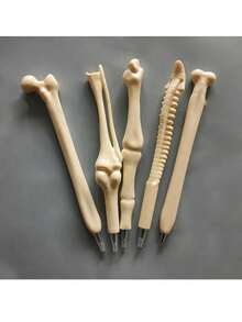 5 支创意骨头形圆珠笔 - 送给护士、医生和办公室的完美礼物，可爱的医疗笔记本笔用品学校用品，返校 - 彩色 - 查看 7