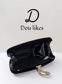 1 geantă de mână de lux din catifea, în formă de cutie, pentru petrecere, cu paiete, potrivită pentru banchet, bal, ținute formale, geantă crossbody pentru petrecere formală, geantă de petrecere, perfectă pentru petrecere, nuntă, bal, gală/banchet, accesoriu ideal pentru rochia de bal a femeilor, ținută de bal, rochie cu paiete, rochie strălucitoare, rochie elegantă a femeilor.