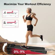 Homefitnesscode 4-In-1 Versatile Treadmill With 0-9% Auto Incline, 1-10KM/H Speed, 3.0HP Quiet Motor, And Space-Saving Design - UK Plug(220-240V) - View 3