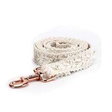 Spring/Summer New Lace Flower Pet Cat/Dog Harness & Leash Set, Suitable For Teddy, Small/Medium/Large Dogs, Poodle Walking Accessories - Beige - View 3