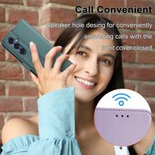 1pc Compatible With IPhone Flip Wallet Case, Faux Leather Minimalist Fashion Phone Protective Cover, Series