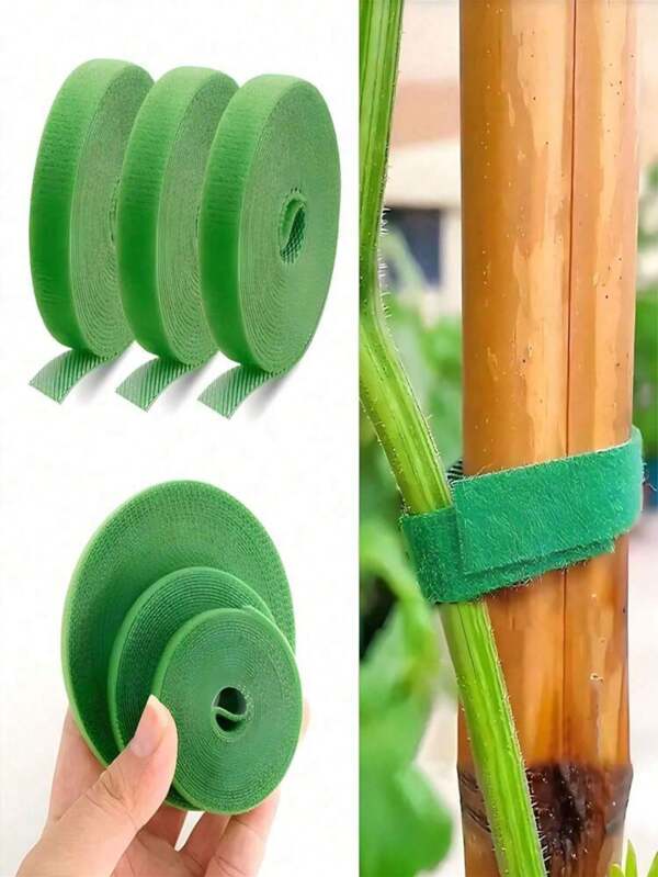 Fita de suporte para plantas reutilizável, fita mágica para pequenos jardins, fita para amarrar plantas, fita para fixar galhos de árvores, suprimentos para plantas de flores de jardim, suprimentos para plantas de beleza para jardinagem em varandas e jardins, vasos e acessórios para vasos