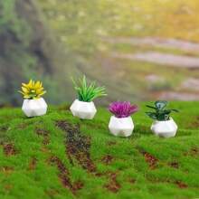 8pcs/Set Miniature Plant Kits For Dollhouse, Miniature Dollhouse Plants, Miniature Bonsai Decorations For Dollhouse Garden
