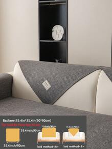 1 pieza Funda de sofá de estilo bohemio - Poliéster de alta calidad, antideslizante, antisuciedad, apta para mascotas, adecuada para oficina, dormitorio, sala de estar, sillón hasta sofá de 3 plazas, para todo el año, lavable a máquina