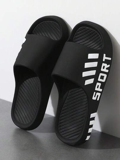 Fashionable Sport Slide Sandals, Summer 2025 New High-Quality EVA Unisex House Slippers, Anti-Slip Breathable, Suitable For Men And Women, Plus Size 48-49, Black, White, Khaki, Coffee, Gray