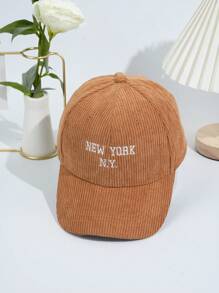 Gorra de béisbol personalizada unisex, de material de pana, adecuada para hombres y mujeres