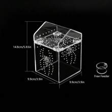 Set di vaschette per l'alimentazione e allevamento di ragni lupo in acrilico, include ciotola per cibo, trasparenza a 360°, design multi-aerato, adatto per ragni saltatori, lucertole, geco, lumache e altri animali domestici rettili e anfibi, senza assemblaggio richiesto, facile da pulire, dispositivo magnetico antifuga, disponibile in varie misure per l'allevamento di animali domestici in diverse fasi di crescita