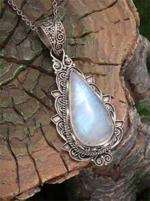 1pc Women's Retro Elegant Water Drop Pendant Necklace, Fashion Choker Necklace, Jewelry Gift For New Year And Valentine's Day
