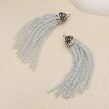 1PC Bohemian Style Crystal Diamond Hat Tassel DIY Pendant For Jewelry Making For Women Can Use For Earring Necklace