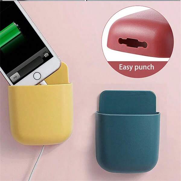 2-6pcs Remote Control Storage Box Punch-Free Wall-Mounted Home Daily Necessities Multi-Functional Storage Box Mobile Phone Storage