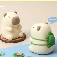Capybara Night Light, Cute Animal Soft Silicone Touch Lamp, Dimmable, Rechargeable, Bedroom Decor Lamp, Adorable Gift For Holidays