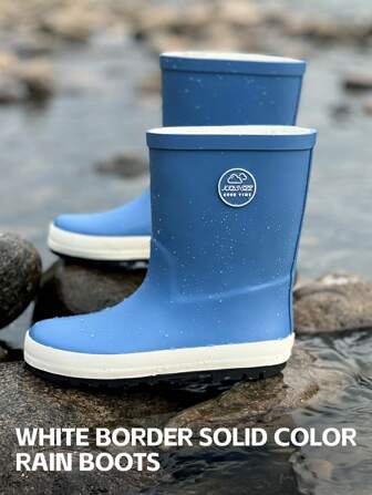 Chidren's Rain Boots ,Waterproof, Easy-On, And Durable Rain Shoes For Boys Comfortable, Anti-Slip, And Breathable Design For Kids' Outdoor Play