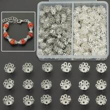 300pcs/Box Random Color Mixing + Random Color Mixing/Golden+Silvery/Golden+White K/KC Golden+Silvery/KC Golden+White K/White K+Silvery Little Cup Shaped Beads Caps For DIY Jewelry Making, Accessories & Parts