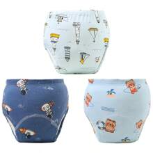 6 piezas de pantalones de entrenamiento para bebé con estampado de animales lindos - Textura suave, adecuado para todas las estaciones, ajuste regular, apto para entrenamiento de ir al baño, diseño de estampado alegre, ajuste cómodo para actividades al aire libre y ropa de dormir para niños y niñas