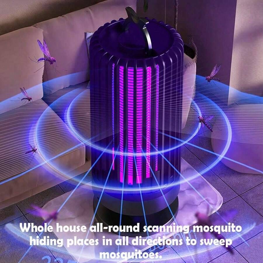 SOKANY USB Powered Silent Mosquito Repellent Lamp - Purple Light, Dual Sensor Technology, UV Light Attracts Mosquitoes, 360° Wide Coverage Protection, Durable ABS Material, Suitable For Outdoor And Bedroom, Protects Sleep, Essential For All Seasons, Mosquito Killer - 紫羅蘭色 - 查看 1