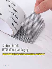 لفة شريط إصلاح شاشة النافذة اللاصق ذاتيًا، مناسب لإصلاح باب الغرفة الجامعية/شبكة الستائر/شاشة الإصلاح، شريط إصلاح شاشة النافذة اللاصق بقوة، إصلاح التمزقات وشاشات الحشرات (قد تختلف الرقم التسلسلي واللون بسبب اختلافات الدفعة. نعتذر عن أي إزعاج قد يسببه ذلك.) - رمادي - مشاهدة 4