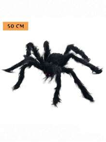 1pc Halloween Realistic Hairy Spider Decoration Collection, Giant Spider Prop For Indoor/Outdoor/Yard/Patio/Windows, Creepy Decoration,Christmas