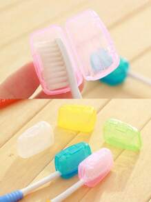 5pcs/10pcs Portable Toothbrush Case. School Supplies Student Toothbrush Head Cover. Travel Toothbrush Cap. Travel Toothbrush Protector. Bathroom Travel Essentials Holiday Travel Accessories