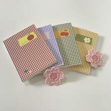 1pc Cute Tomato Grid Notebook, Easy To Carry Mini Blank Notebook, Suitable For Diary, Drawing, And Bookkeeping, School Supplies,Back To School - Multicolor - View 2