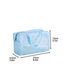 1pc Ditsy Floral PVC Waterproof Toiletry Bag, Cosmetic Organizer Pouch, Convenient Travel Accessory,Christmas Gifts,Pouch,Travel,Gifts For Women Travel Essential,Pouch,Clutch / Small Handbag, Makeup Organizer,Makeup Organize,Pouch,Brush Holder,Mini Pouch,Large Capacity Pouch,Gifts For Women,Christmas Gifts,Gift Ideas For Women,Pouch,Makeup Pouch,Travel Essential - Multicolor - View 5