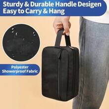 1 Stück/2 Stücke Großraum Reise Tragbare Herren Kulturbeutel, Damen Kosmetiktasche für Grundbedarf Wasserbeständige Schminktasche Handtasche, Wasserdichte Rasurtasche für Toilettenartikel, faltbare Aufbewahrungstasche mit Fächern und Griff für Kosmetikpinsel und Werkzeuge
