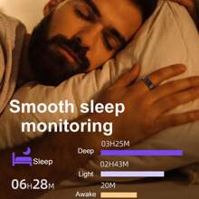 Anelli intelligenti per uomo e donna, per il fitness, con monitoraggio del battito cardiaco, del sonno, contapassi, calorie, impermeabili, tracker fitness per e Android