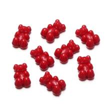 10 Stücke 18,5x12mm Acryl Bär Perlen Abstandshalter lose Charms Anhänger Perlen für Armband Halskette DIY Schmuckherstellung Zubehör