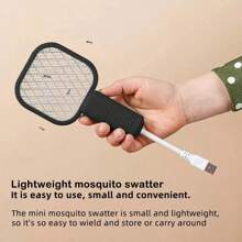 1 Stück USB-Moskito-Klatsche-Falle mit UV-Licht, tragbares Insekten-Schläger-Moskito-Killer-Lampe für Zuhause, Outdoor, Auto, Camping, Reisen, Hotel - Schädlingsabwehr