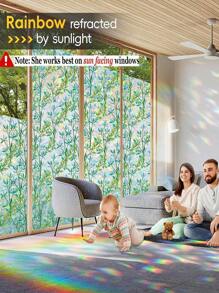 1 Roll Frosted Glass Privacy Film, Stained Glass Window Film, Frosted Glass Film Privacy Window Stickers Non-Adhesive Glass, PVC Film Removable Static Gel Window Film , Shade Window Stickers For Bathroom, Living Room, Home, Office Doors Frosted Decorative Household Electrostatic Adhesive Frosted Glass Window Stickers Wall Stickers Room Decor Wall Decor Wall Sticker Personalised Stickers