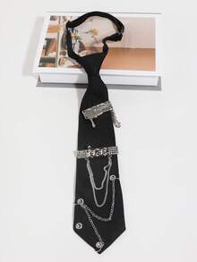 1pc Fashion Simple Y2K Punk Style Star/Goodluck/Love Decorative Detachable Self-Tie Bowknot, Suitable For Parties, Banquets, And Daily Wear - A - View 13