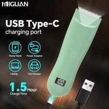 Recortadora corporal para hombres, afeitadora eléctrica, recortadora eléctrica de zona inguinal y vello, afeitadora/recortadora de higiene masculina con cuchillas de cerámica, afeitadora eléctrica para el Body completo con batería de 500mAh