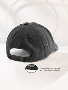 1/2 Casquette de baseball décorative imprimée "Eden Park Paris" unisexe, lavée, casquette de baseball, chapeau de soleil usagé, casquette à bord incurvé, casquette de papa, convenant pour un usage quotidien et les voyages extérieurs