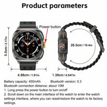GUHUAVMI 2025 New TWS Earphones Smartwatch 2-In-1, 1.53'' HD Screen, HiFi Sound Effects, Built In Earbud, Wireless Call, NFC Smart Watch, Fitness Tracker With Pedometer, Heart Rate Sleep Monitor Smartwatch, Sports Music Watch, Compatible With IOS And Android, Compatible With Galaxy Watch 7 Ultra