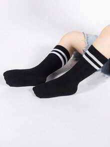 5 Pairs Kids Toddler Soccer Socks Boys Girls Knee High Striped Tube Socks Athletic Long Socks For Boys Girls - Multicolor - View 4