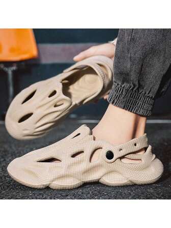 男士时尚休闲户外凉鞋，透气沙滩拖鞋，韩版室内