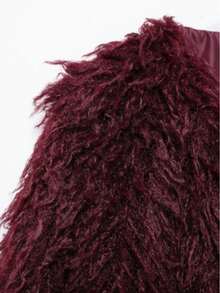 Camellia New Autumn/Winter Women's Faux Fur Effect Loose Fit Slim Jacket