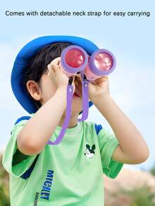 Sanrio Kuromi&My Melody 望远镜玩具带有 DIY 贴纸，4 倍焦距可提供清晰的图像，硅胶眼垫保护。舒适贴合眼睛。高清便携式双筒望远镜，适合儿童玩具。